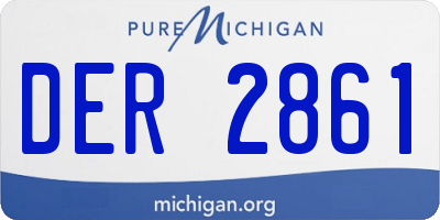 MI license plate DER2861