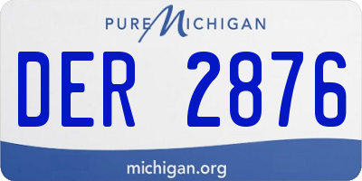 MI license plate DER2876