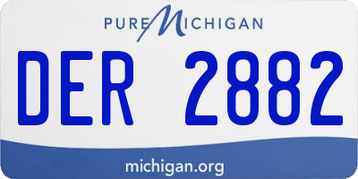 MI license plate DER2882