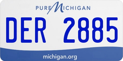 MI license plate DER2885