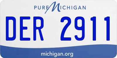 MI license plate DER2911