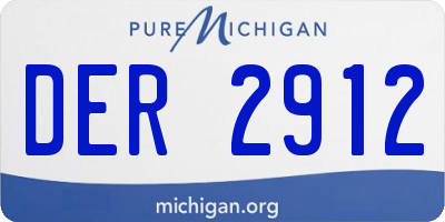 MI license plate DER2912