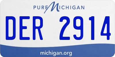 MI license plate DER2914