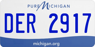 MI license plate DER2917