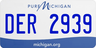 MI license plate DER2939