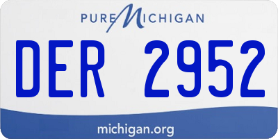 MI license plate DER2952