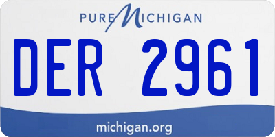 MI license plate DER2961