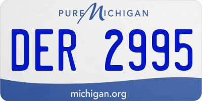 MI license plate DER2995
