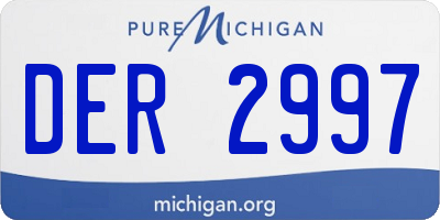 MI license plate DER2997