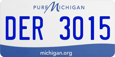 MI license plate DER3015