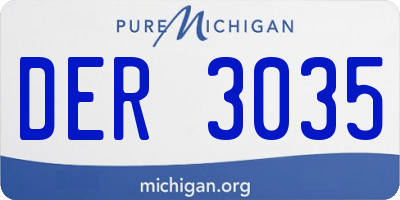 MI license plate DER3035