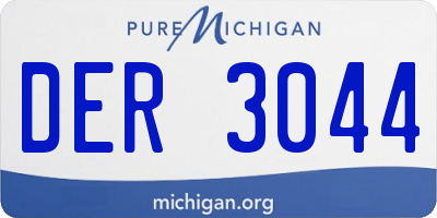 MI license plate DER3044