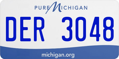 MI license plate DER3048