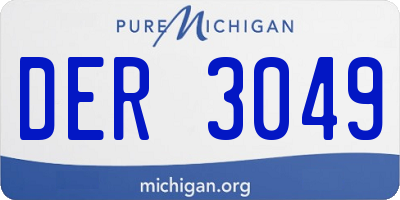 MI license plate DER3049