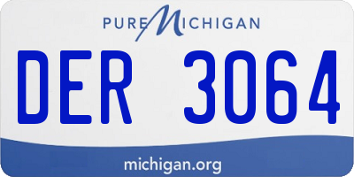 MI license plate DER3064