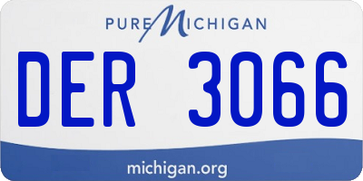 MI license plate DER3066