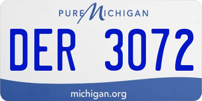 MI license plate DER3072