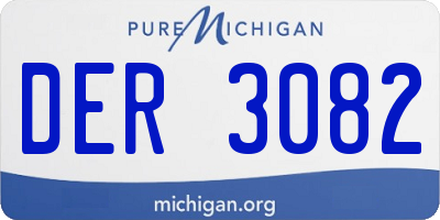 MI license plate DER3082