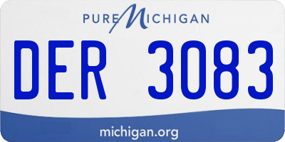 MI license plate DER3083