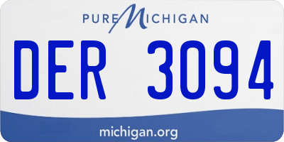 MI license plate DER3094