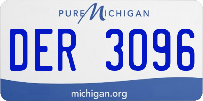 MI license plate DER3096