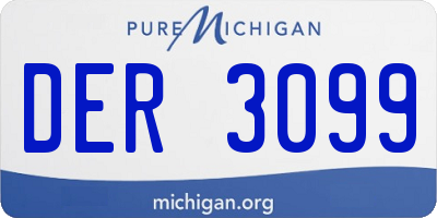 MI license plate DER3099