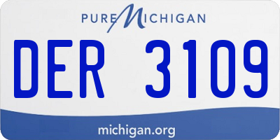 MI license plate DER3109