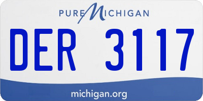 MI license plate DER3117
