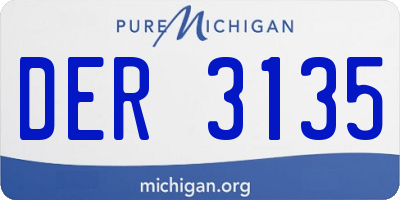 MI license plate DER3135