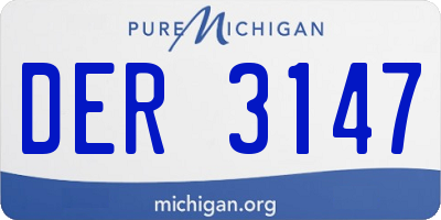 MI license plate DER3147