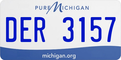 MI license plate DER3157