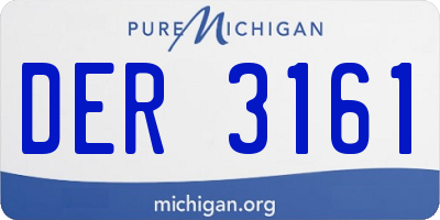 MI license plate DER3161