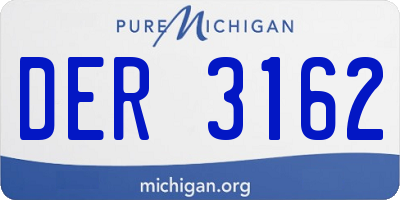 MI license plate DER3162