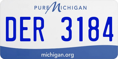 MI license plate DER3184