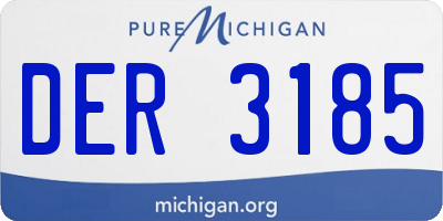 MI license plate DER3185