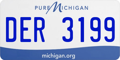 MI license plate DER3199
