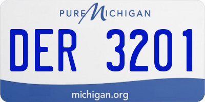 MI license plate DER3201