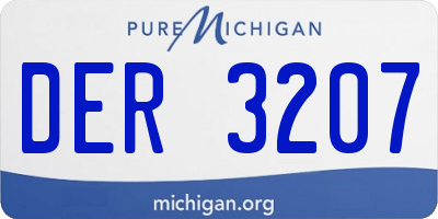 MI license plate DER3207
