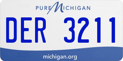 MI license plate DER3211