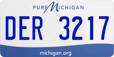 MI license plate DER3217
