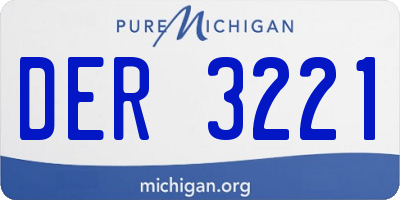 MI license plate DER3221