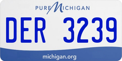 MI license plate DER3239