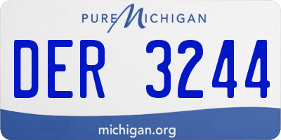 MI license plate DER3244