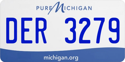 MI license plate DER3279