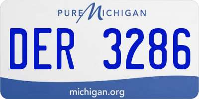 MI license plate DER3286