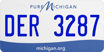 MI license plate DER3287