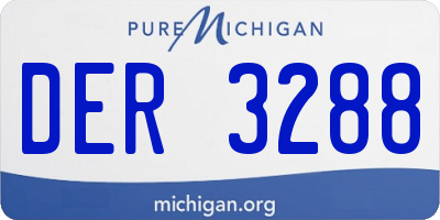 MI license plate DER3288