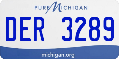 MI license plate DER3289