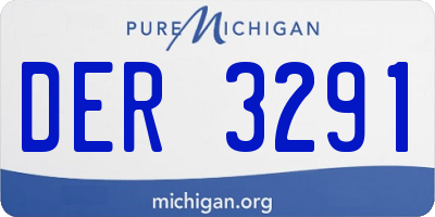MI license plate DER3291