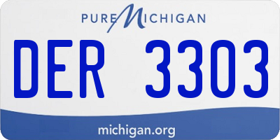 MI license plate DER3303